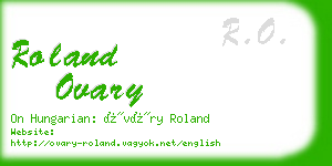 roland ovary business card